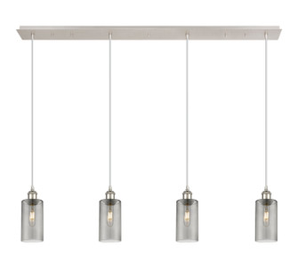 Downtown Urban Four Light Linear Pendant in Polished Nickel (405|124B-4P-PN-G434-7SM)