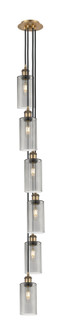 Downtown Urban Six Light Pendant in Brushed Brass (405|106B-6P-BB-G434-7SM)