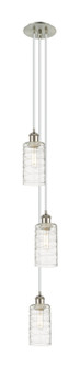 Downtown Urban Three Light Pendant in Brushed Satin Nickel (405|103B-3P-SN-G434-7DE)