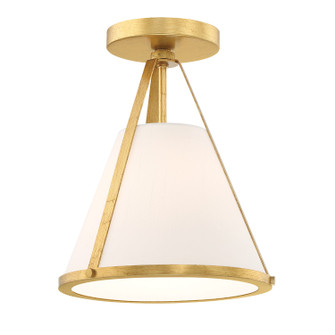 Fulton One Light Semi Flush Mount in Antique Gold (60|FUL-900-GA_CEILING)