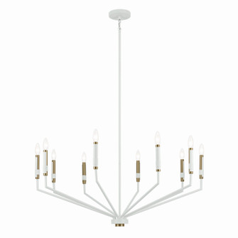 Armand Ten Light Chandelier in White (12|52348WH)