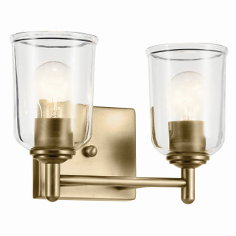 Shailene Two Light Bath in Natural Brass (12|45573NBRCLR)