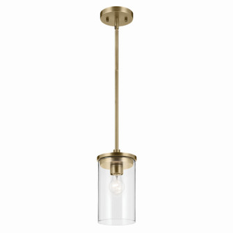 Crosby One Light Mini Pendant in Natural Brass (12|43996NBR)