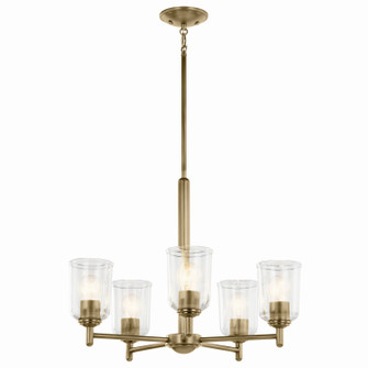 Shailene Five Light Chandelier in Natural Brass (12|43671NBRCLR)