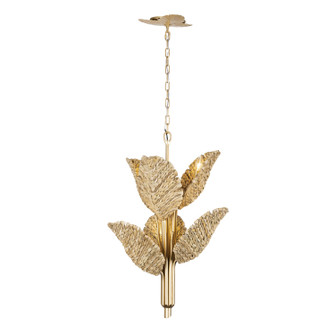 Banana Leaf Six Light Chandelier in French Gold/Natural Seagrass (137|901C06FGN)