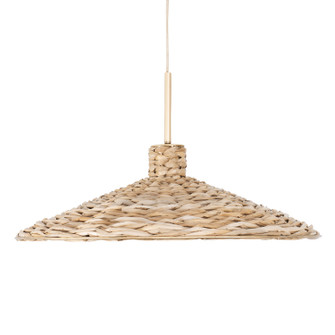 Hilton Head Five Light Pendant in French Gold/Natural Seagrass (137|502P05FGN)