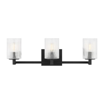 Lando Three Light Wall / Bath in Midnight Black (1|GLV1043EN/MBK)