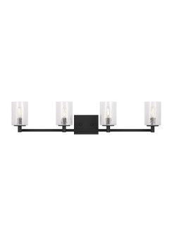 Parker Four Light Wall / Bath in Midnight Black (1|GLV1034MBK)