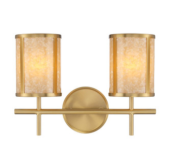 Camden Two Light Bathroom Vanity in Warm Brass (51|8-2055-2-322)