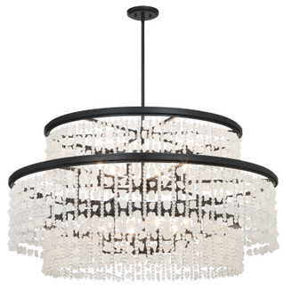 Shimmering Elegance 12 Light Chandelier in Sand Coal (7|6708-66)