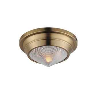 Hargreaves One Light Flush Mount in Natural Aged Brass (16|10390PRNAB)