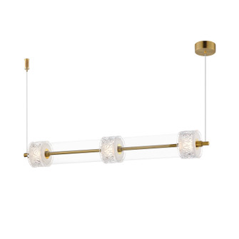 Elysian LED Linear Pendant in Natural Aged Brass (86|E11083-124NAB)