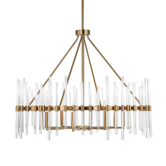 Crystal Eight Light Chandelier in Warm Brass (52|21389)