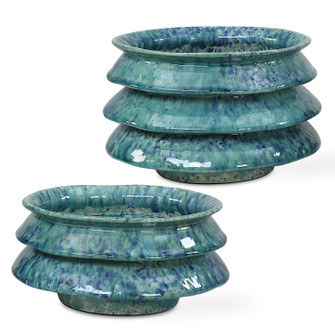 ZigZag Bowls Set/2 in Blue And Green (52|18147)