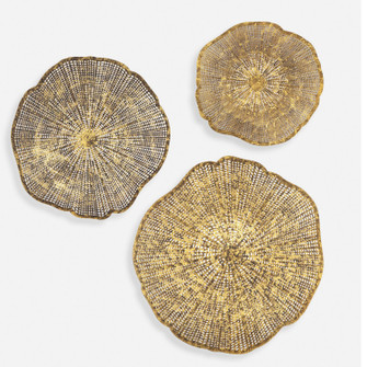 Radiance Wall Decor Set/3 in Gold With Natural (52|04370)