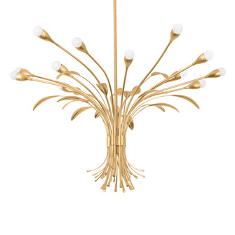 Bilston 15 Light Chandelier in Vintage Gold Leaf (70|1915-VGL)