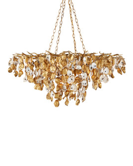 Lucullan 14 Light Chandelier in Contemporary Gold Leaf/Contemporary Gold/Natural (142|9000-1261)