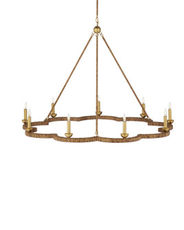 Savoie Nine Light Chandelier in Natural/Contemporary Gold Leaf (142|9000-1244)
