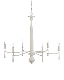 Donnybrook Six Light Chandelier in Snow White/White (142|9000-1241)