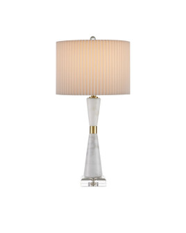 Edelmar One Light Table Lamp in White/Natural Brass/Clear (142|6000-0973)