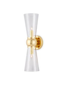 Byford Collection Two Light Bath Wall Sconce in Polished Brass / Clear (142|5800-0058)