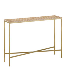 Dezi Console Table in Natural/Brass (142|4000-0204)