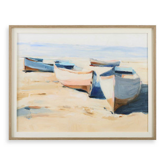 Beached Boats Framed Print in Pine Wood (52|32378)