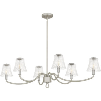 McKinney Six Light Linear Chandelier in Brushed Nickel (10|MCK644BN)