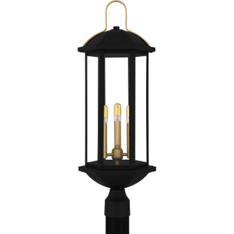 Crestfield Three Light Outdoor Post Lantern in Matte Black (10|CFD9010MBK)