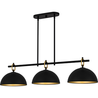 Cleo Three Light Linear Chandelier in Matte Black (10|CEO344MBK)