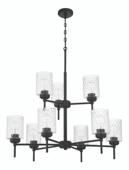 Claire Nine Light Chandelier in Flat Black (46|60529-FB)