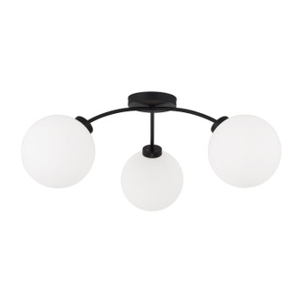 Amos Three Light Semi Flush Mount in Black Iron (65|257131BI-557)