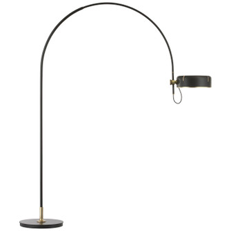 Oso LED Floor Lamp in Modern Iron and Hand-Rubbed Antique Brass (268|TOB 1132MI/HAB-MI)