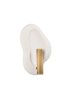 Jura LED Wall Sconce in Patina Brass/Ceramic Rustic Shell (67|B3915-PBR/CRH)