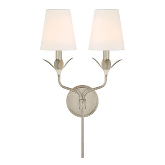 Broche Two Light Wall Sconce in Antique Silver (60|562-SA)