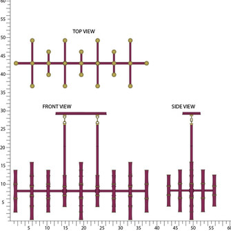 Kane 42 Light Pendant in Sugar Plum w/Modern Brass (165|SM77) Kane 42 Light Pendant in Sugar Plum w/Modern Brass (165|SM77)