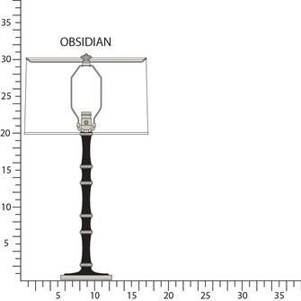 Kane One Light Table Lamp in Obsidian w/Polished Nickel (165|OS72)