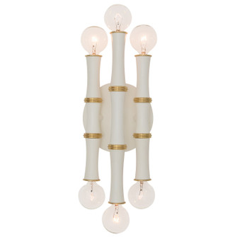Kane Six Light Wall Sconce in Matte Daisy w/Modern Brass (165|MDY75)