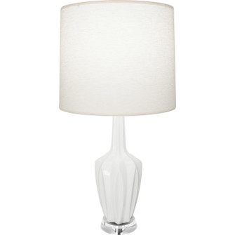 Small Emma One Light Accent Lamp in Lily Glazed Ceramic w/Polished Nickel (165|LY35)