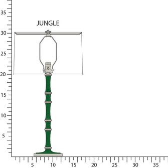 Kane One Light Table Lamp in Jungle w/Polished Nickel (165|JU72)