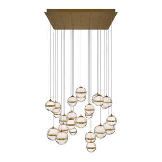 Cyllindra LED Chandelier in Aged Brass (34|PD-77525S-AB)
