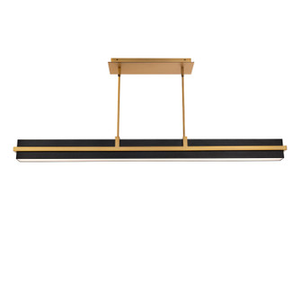 Desmond LED Pendant in Black/Aged Brass (34|PD-41548-30-BK/AB)