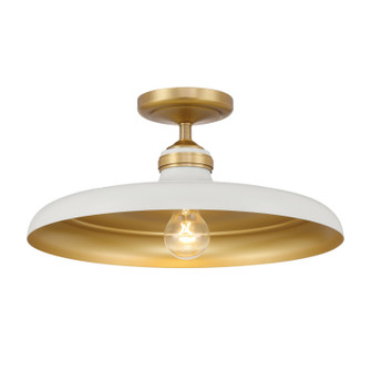 Crowne One Light Semi Flush Mount in Off White Cream (7|3936-879)