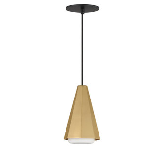 Rizzo One Light Pendant in Black / Antique Brass (16|10811SWBKAB)
