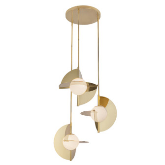 Scorpio LED Chandelier in Metallic Brass/Opal Glass (347|CH65127-MRB/OP-UNV)