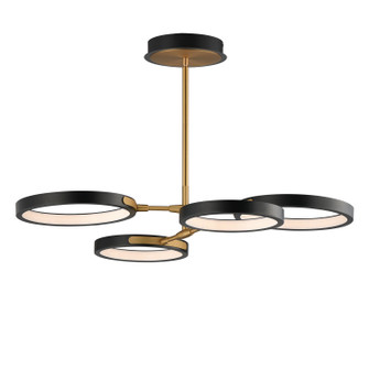 Hoopla LED Pendant in Black / Gold (86|E24322-BKGLD)