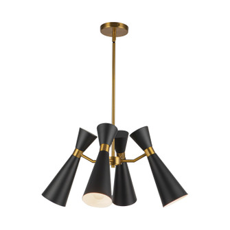 Blake Four Light Chandelier in Matte Black/Aged Gold (452|CH574424MBAG)