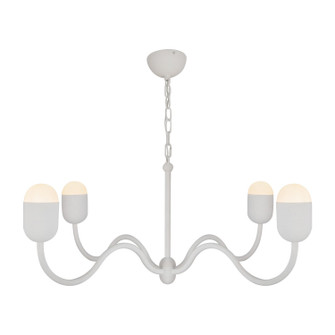 Effie Four Light Chandelier in Antique White/Opal Glass (452|CH558439AWOP)