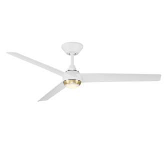 Pisces 52''Ceiling Fan in Soft Brass/Matte White (441|FR-W2503-54L-SB/MW)