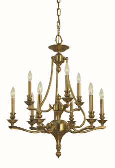 Fin De Siecle Nine Light Chandelier in Brushed Brass (8|5959 BR)